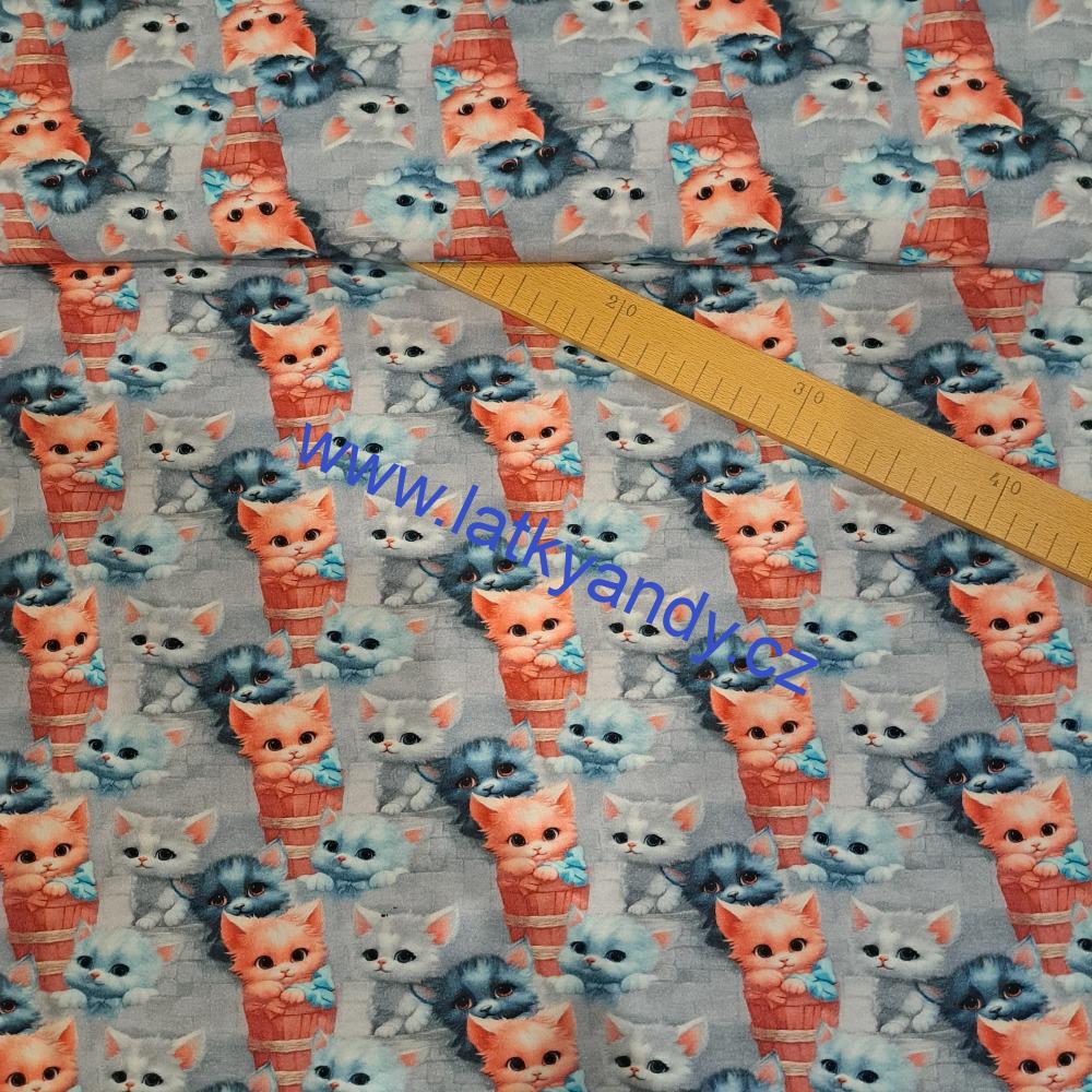 Úplet Kočky na šedé