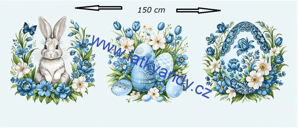 Vaflovina / Utěrkovina Panel 150 x 60 cm Zájíc a kraslice