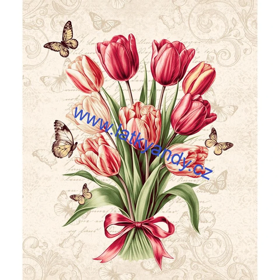 Vaflovina / Utěrkovina Tulipán buket