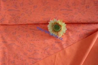 Softshell zimní Reflexní dino na oranžové celek 1m