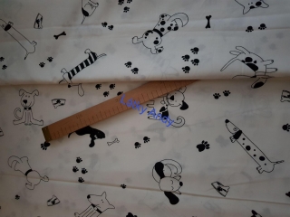 Plátno Psi na bílé
